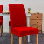 Anyseat Chair Cover Red Velvet Plush Stretch Slipcover for Dining Kitchen