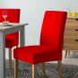 Anyseat Chair Cover Red Velvet Plush Stretch Slipcover for Dining Kitchen