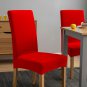 Anyseat Chair Cover Red Velvet Plush Stretch Slipcover for Dining Kitchen