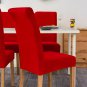 Anyseat Chair Cover Red Velvet Plush Stretch Slipcover for Dining Kitchen