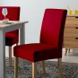 Anyseat Chair Cover Rose Red Velvet Plush Stretch Slipcover for Dining