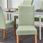 Anyseat Chair Cover Light Green Velvet Plush Slipcover for Dining Kitchen