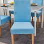 Anyseat Chair Cover Sky Blue Velvet Plush Slipcover for Dining Kitchen