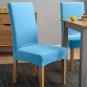 Anyseat Chair Cover Sky Blue Velvet Plush Slipcover for Dining Kitchen