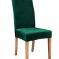 Anyseat Chair Cover Dark Green Velvet Plush Slipcover for Dining Kitchen