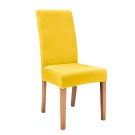 Anyseat Chair Cover Bright Yellow Velvet Plush Slipcover for Dining Kitchen