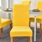 Anyseat Chair Cover Bright Yellow Velvet Plush Slipcover for Dining Kitchen