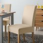 Anyseat Chair Cover Light Beige Velvet Plush Slipcover for Dining Kitchen
