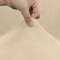 Anyseat Chair Cover Light Beige Velvet Plush Slipcover for Dining Kitchen