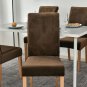 Anyseat Chair Cover Coffee Velvet Plush Slipcover for Dining Kitchen