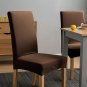Anyseat Chair Cover Coffee Velvet Plush Slipcover for Dining Kitchen