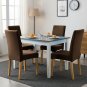 Anyseat Chair Cover Coffee Velvet Plush Slipcover for Dining Kitchen