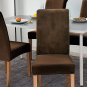 Anyseat Chair Cover Coffee Velvet Plush Slipcover for Dining Kitchen