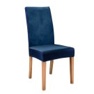 Anyseat Chair Cover Navy Velvet Plush Slipcover for Dining Kitchen