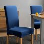 Anyseat Chair Cover Navy Velvet Plush Slipcover for Dining Kitchen