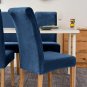 Anyseat Chair Cover Navy Velvet Plush Slipcover for Dining Kitchen