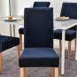 Anyseat Chair Cover Dark Navy Velvet Plush Slipcover for Dining Kitchen