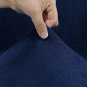 Anyseat Chair Cover Dark Navy Velvet Plush Slipcover for Dining Kitchen
