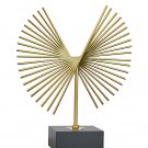 ANYDECO 36cm Gold Metal Tabletop Decor, Luxury Modern Art Home Ornament