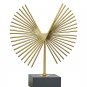 ANYDECO 36cm Gold Metal Tabletop Decor, Luxury Modern Art Home Ornament