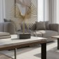 ANYDECO 36cm Gold Metal Tabletop Decor, Luxury Modern Art Home Ornament