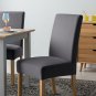 Anyseat Chair Cover Dark Grey Velvet Plush Slipcover for Dining Kitchen