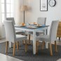 Anyseat Chair Cover Light Grey Velvet Plush Slipcover for Dining Kitchen