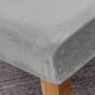 Anyseat Chair Cover Light Grey Velvet Plush Slipcover for Dining Kitchen