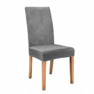 Anyseat Chair Cover Grey Velvet Plush Slipcover for Dining Kitchen Anyseat Chair Cover Grey Velvet Plush Slipcover for Dining Kitchen