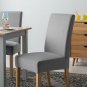 Anyseat Chair Cover Grey Velvet Plush Slipcover for Dining Kitchen