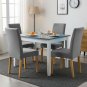 Anyseat Chair Cover Grey Velvet Plush Slipcover for Dining Kitchen