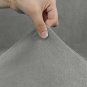 Anyseat Chair Cover Grey Velvet Plush Slipcover for Dining Kitchen