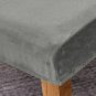 Anyseat Chair Cover Grey Velvet Plush Slipcover for Dining Kitchen