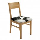 Anyseat Chair Cover Black White Gold Linear Pattern Stretch Seat Cover Washable