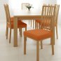 Anyseat Chair Cover Plain Orange Stretch Seat Cover for Home Dinning Kitchen Washable Removable