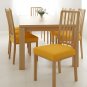 Anyseat Chair Cover Plain Yellow Stretch Seat Cover for Home Dinning Kitchen Washable Removable