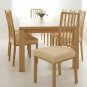 Anyseat Chair Cover Plain Beige Stretch Seat Cover for Home Dinning Kitchen Washable Removable