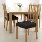 Anyseat Chair Cover Plain Black Stretch Seat Cover for Home Dinning Kitchen Washable Removable