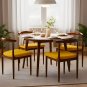 Anyseat Chair Cover Orange Fur Stretch Seat Cover for Home Dinning Kitchen Washable Removable