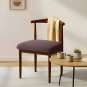 Anyseat Chair Cover Brown Fur Stretch Seat Cover for Home Dinning Kitchen Washable Removable