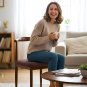 Anyseat Chair Cover Brown Fur Stretch Seat Cover for Home Dinning Kitchen Washable Removable