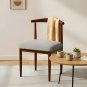 Anyseat Chair Cover Grey Fur Stretch Seat Cover for Home Dinning Kitchen Washable Removable