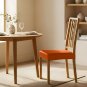 Anyseat Orange PU Leather Chair Cover, Slipcover for Dining, Kitchen & Banquet Use