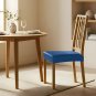 Anyseat Blue PU Leather Chair Cover, Slipcover for Dining, Kitchen & Banquet Use