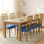 Anyseat Blue PU Leather Chair Cover, Slipcover for Dining, Kitchen & Banquet Use