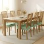 Anyseat Light Green PU Leather Chair Cover, Slipcover for Dining, Kitchen & Banquet Use