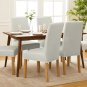 Anyseat Off White Corn Kernels Chair Cover, Waterproof Stretch Slipcover for Dining