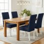 Anyseat Navy Corn Kernels Chair Cover, Waterproof Stretch Slipcover for Dining