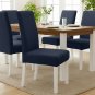 Anyseat Navy Corn Kernels Chair Cover, Waterproof Stretch Slipcover for Dining