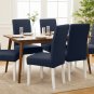 Anyseat Navy Corn Kernels Chair Cover, Waterproof Stretch Slipcover for Dining